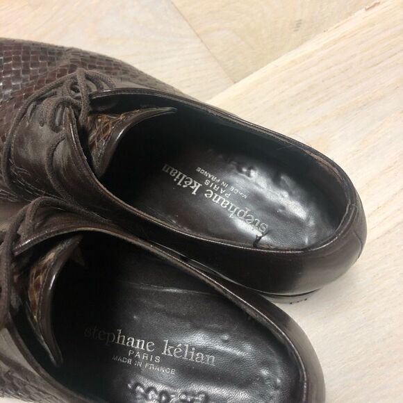 Stephane Kelian Brown Weave Shoes - Picture 4 of 7